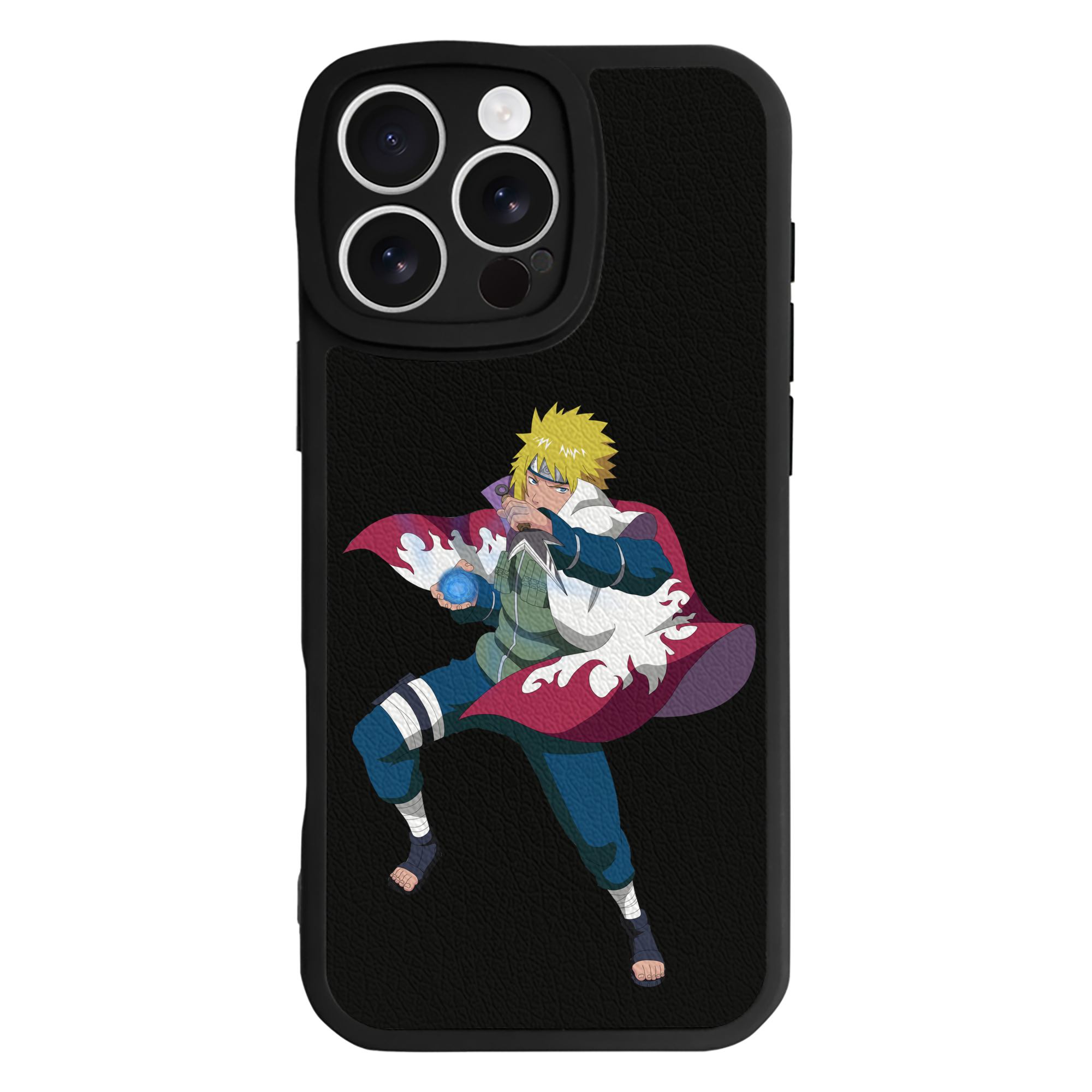 （画像用） NARUTO -ナルト- 波風 ミナト Namikaze Minato 【iPhone 16シリーズ対応】シリコンスマホケース（レザー調） 材質：シリコン